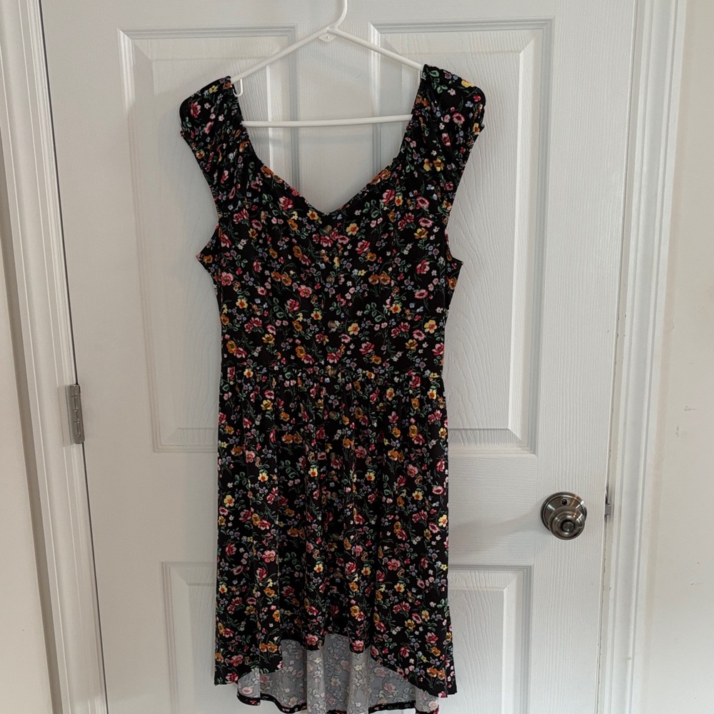 No Boundaries Floral Mini Dress - Black, Pink, Yellow